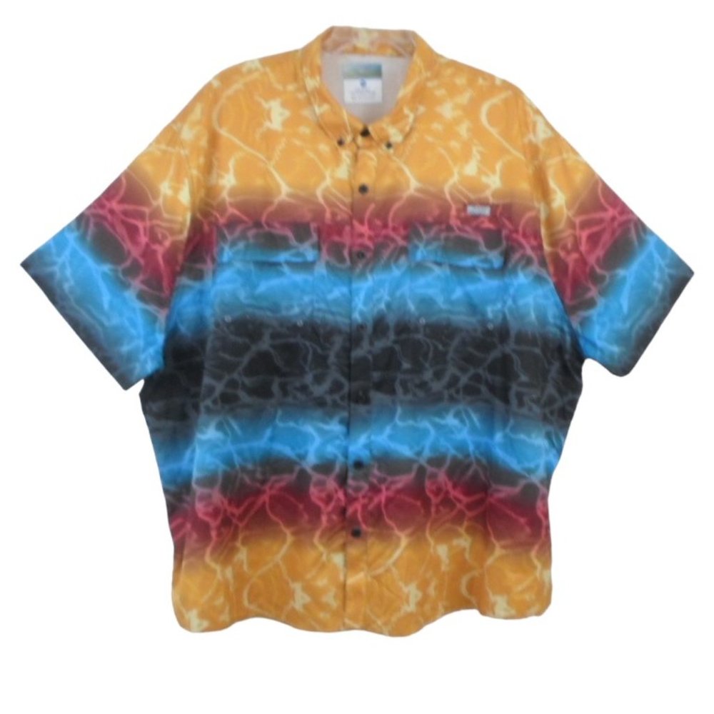 Ocean + Coast Mens Vented Fishing Shirt Short Sleeve Button Down Multicolor